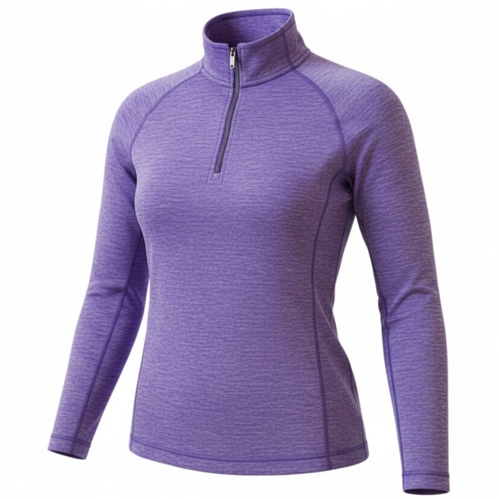 TOMMY BAHAMA purple 1/4 zip high neck pullover size Medium